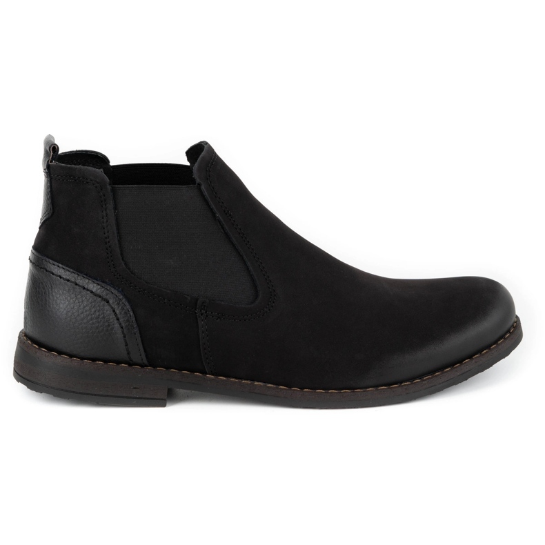 Olivier Botins isolados de homem pele 925MA preto