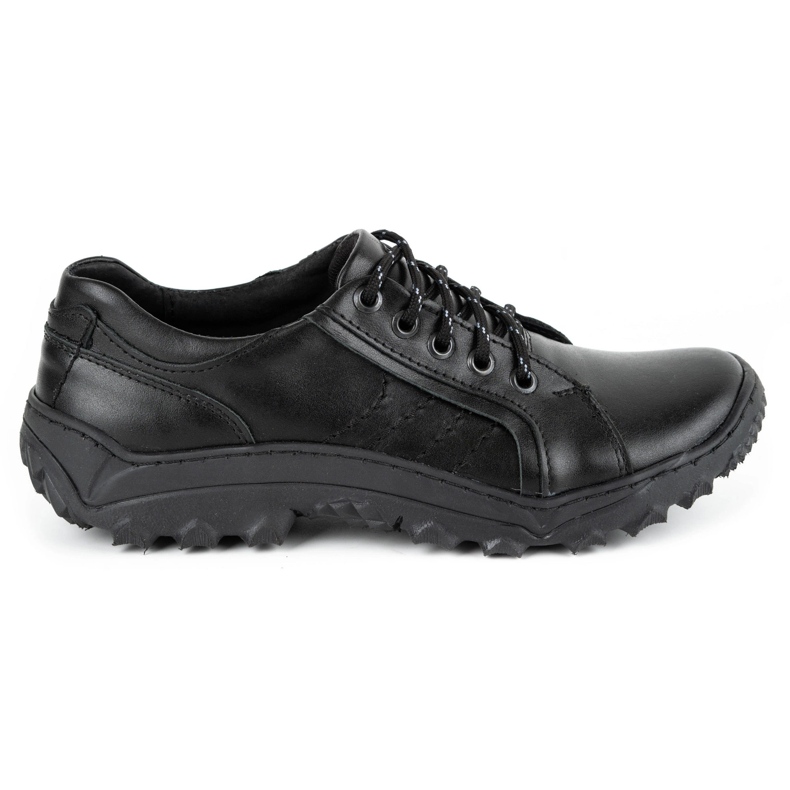 KOMODO Sapatos de trekking homem couro 636 preto