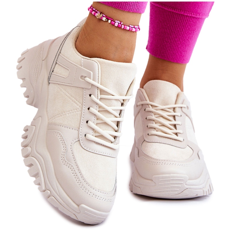 PG1 Sapatos esportivos da moda tênis creme Frezio bege