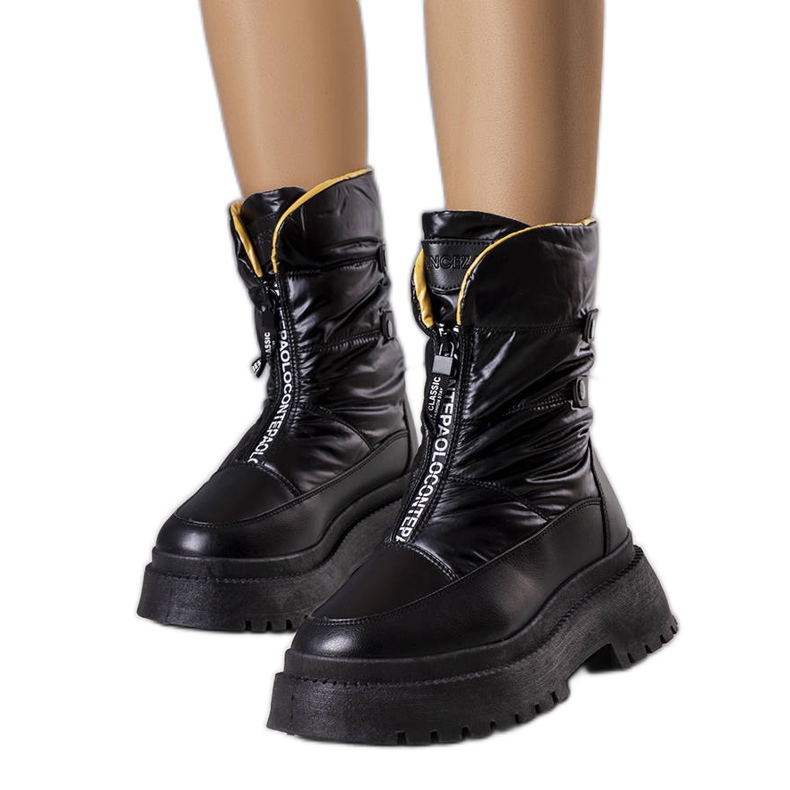 Botas de neve grossas pretas, Shawn preto Botas de neve grossas pretas, Shawn preto