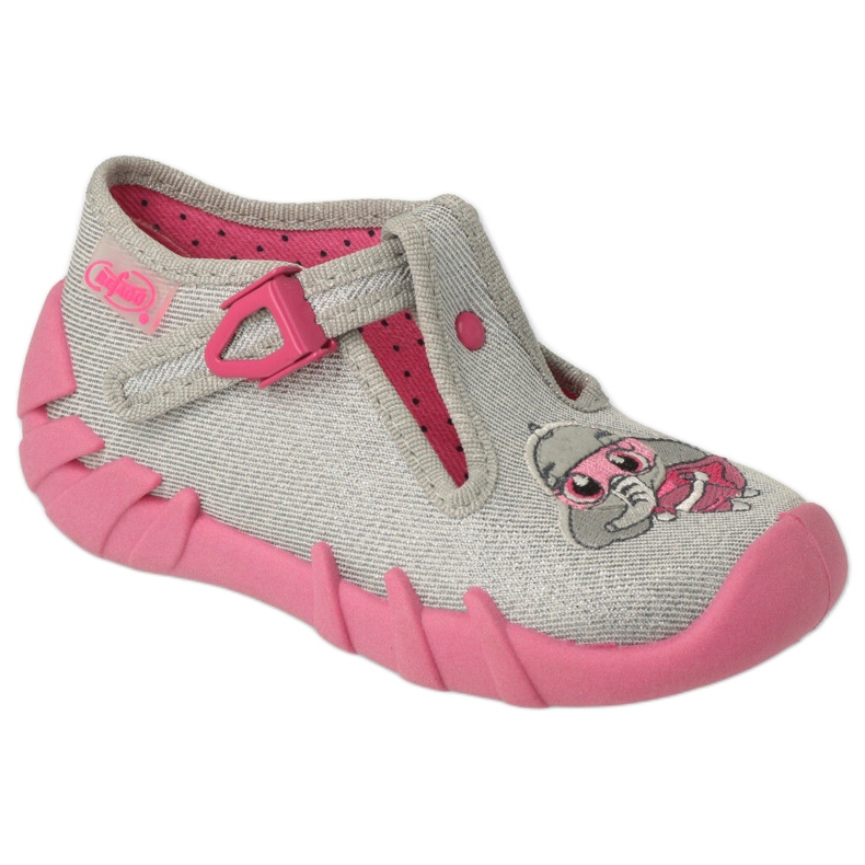 Calçado infantil Befado veloz 110N454 rosa prata
