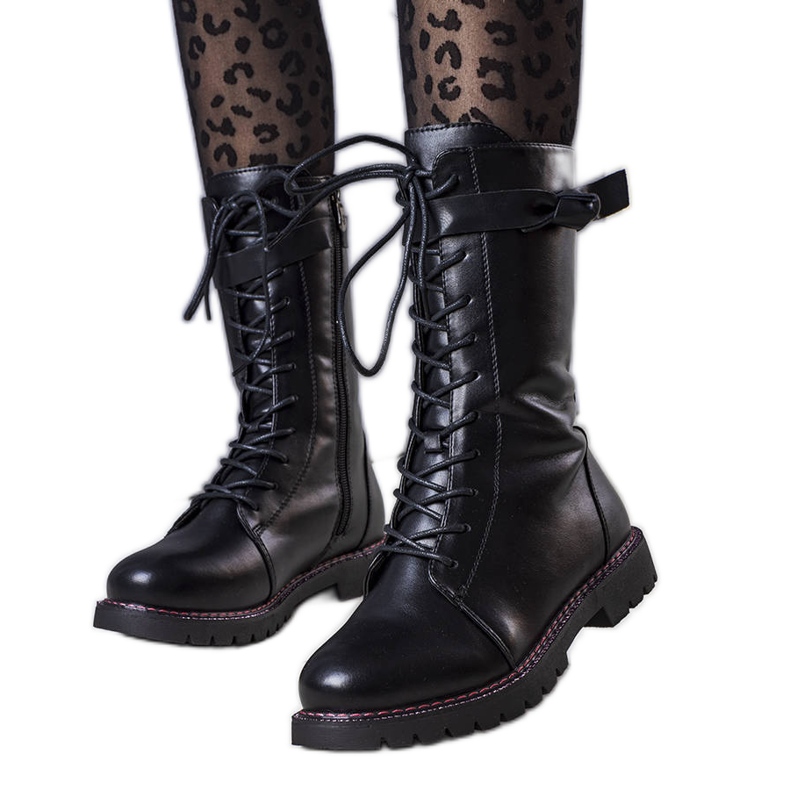 PA1 Botas isoladas pretas, Corbi preto