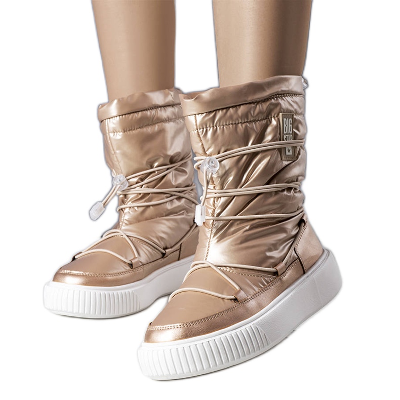 Botas de neve douradas Big Star KK274194 bege