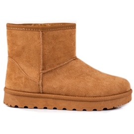 Botas de neve de mulher Shelovet castanhas marrom