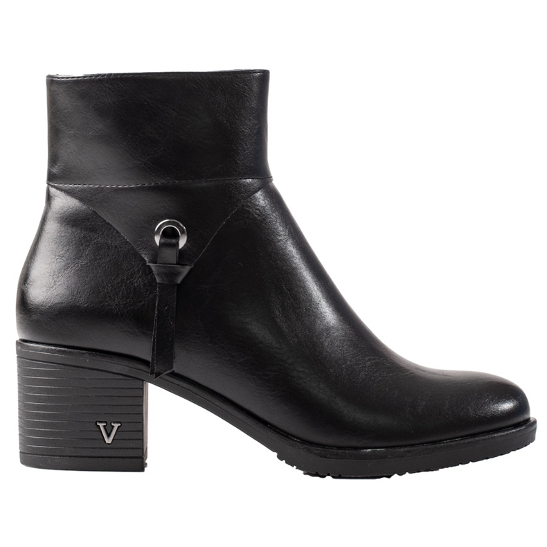 W. Potocki Botas femininas Potocki em um poste preto largo W. Potocki Botas femininas Potocki em um poste preto largo