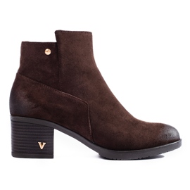 W. Potocki Botas femininas marrons clássicas no posto Potocki castanho