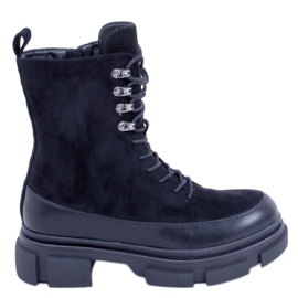 BM Botas Kinney Black com cadarço preto