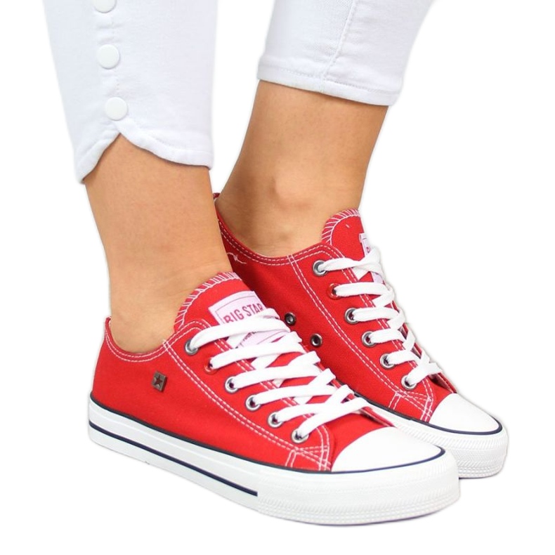 Sapatos, sapatilhas Big Star W T274020 INT510 vermelho