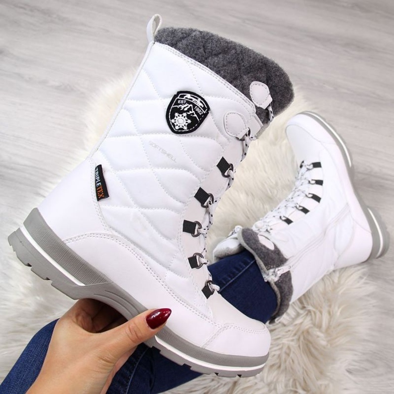 Botas de neve impermeáveis ​​American Club W AM516B branco