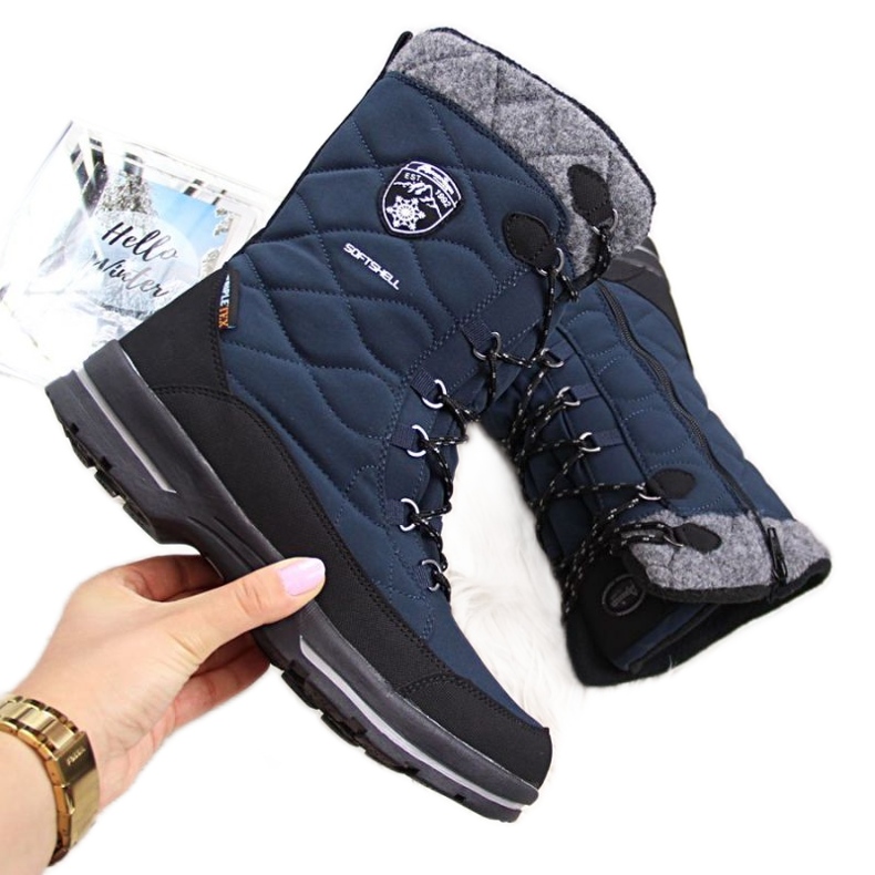 Botas de neve impermeáveis ​​American Club W AM516C azul