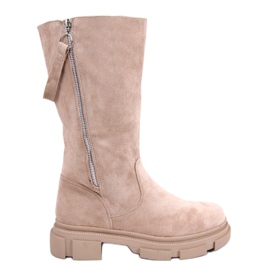 PA1 Botas rasas de mulher Slade Brown bege