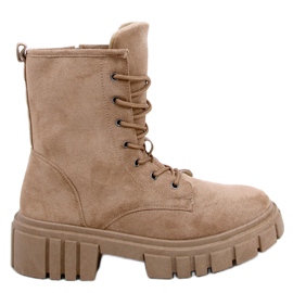PA1 Bota Kelis Khaki com cadarço bege