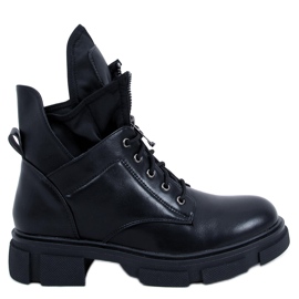 BM Botas de mulher com atacadores Wilde Black preto