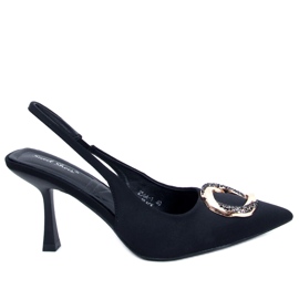 BM Sapatos de salto aberto Constance Black preto