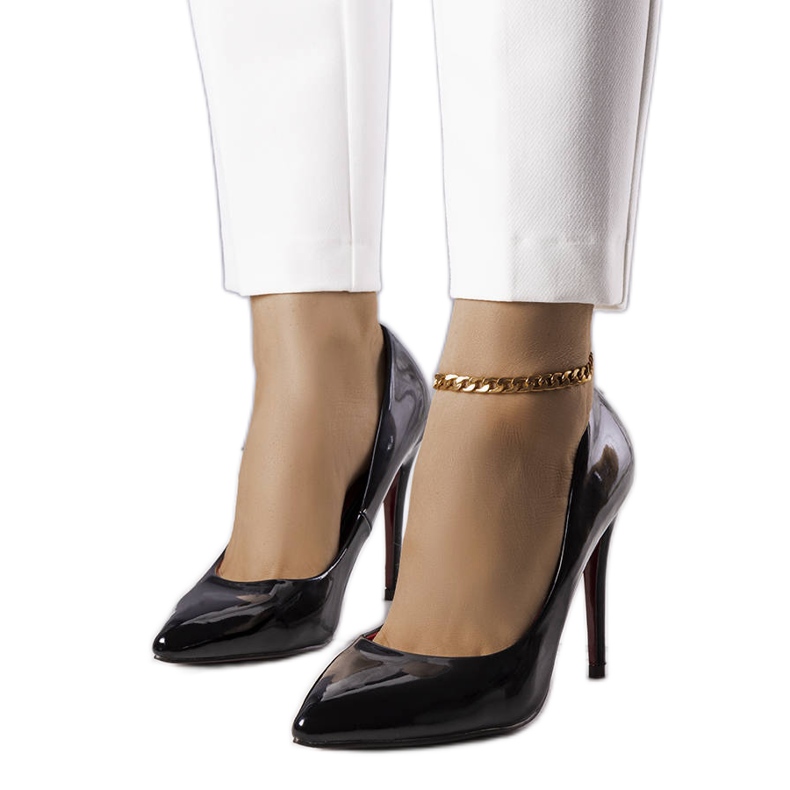 PA1 Zayd salto alto laqueado preto