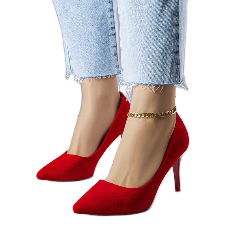 PA1 Salto Alayah vermelho em camurça ecológica