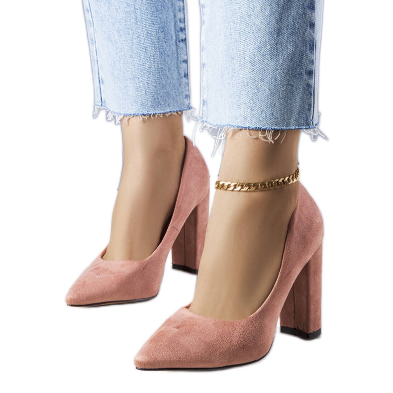 PA1 Sapatos de salto rosa da Amiyah