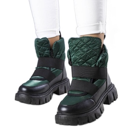 Botas de neve com isopor verde, Francisco. preto