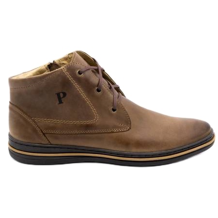 Polbut 339 sapatos masculinos marrons castanho