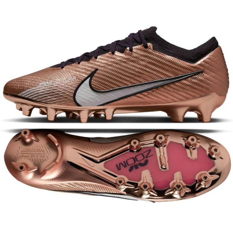 Chuteira Nike Zoom Mercurial Vapor 15 Elite Qatar AG-Pro M DR5935 810 dourado dourado