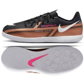 Chuteira Nike Phantom GT2 Academy Qatar Ic Jr DR6059 810 marrom preto preto Chuteira Nike Phantom GT2 Academy Qatar Ic Jr DR6059 810 marrom preto preto