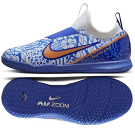 Chuteira Nike Zoom Mercurial Vapor 15 Academy CR7 Ic Jr DV8189 182 azul azul