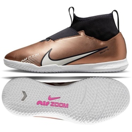 Chuteira Nike Zoom Mercurial Vapor 15 Academy Qatar Ic Jr DR6050 810 marrom branco