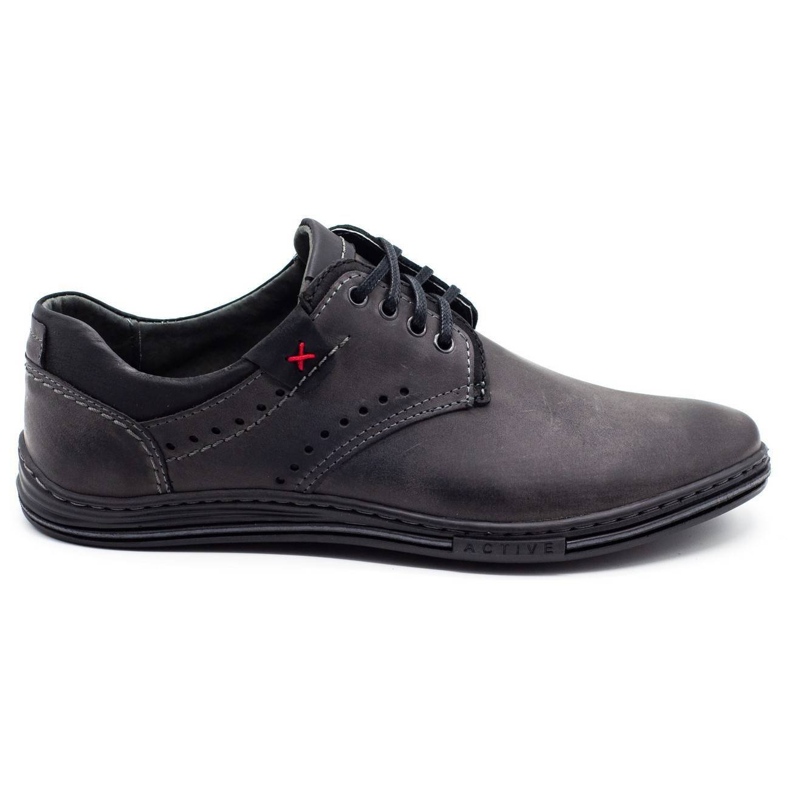 Polbut Sapatos masculinos casuais cinza 402