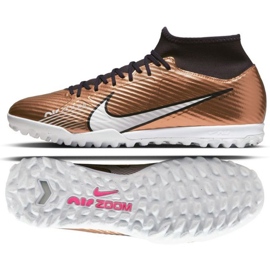 Chuteira Nike Zoom Mercurial Superfly 9 Academy Qatar Tf M DR5948 810 ouro, marrom dourado