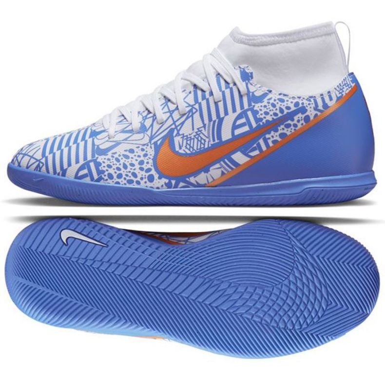 Chuteira Nike Mercurial Superfly 9 Club CR7 Ic Jr DQ5327 182 azul azul