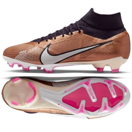 Chuteira Nike Zoom Mercurial Superfly 9 Pro Qatar Fg M DR5939 810 marrom dourado