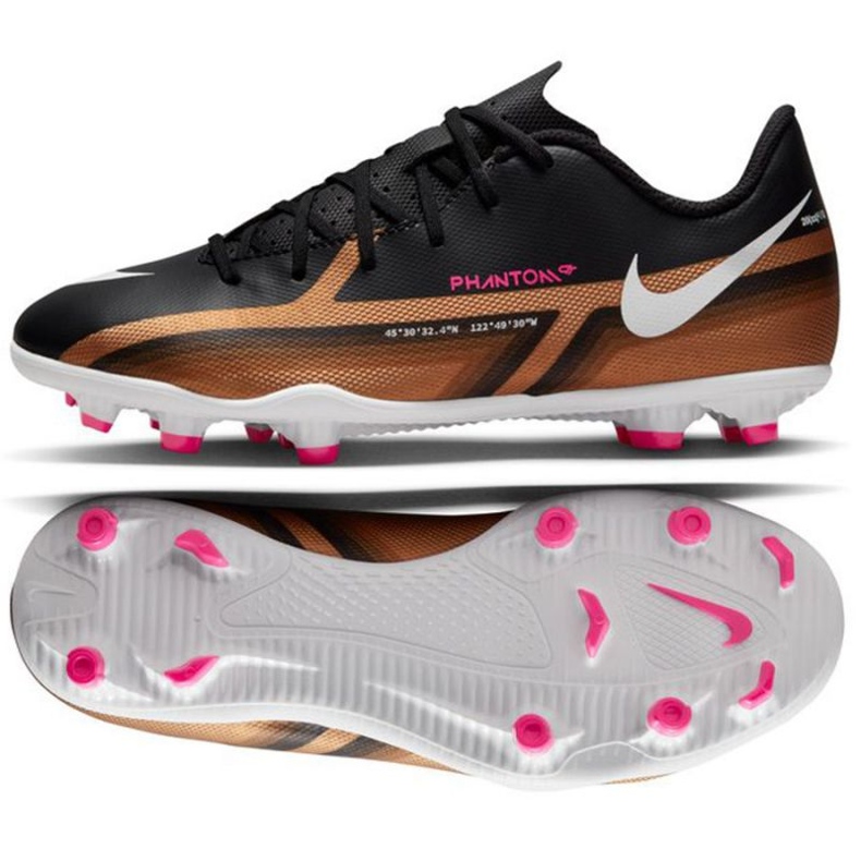 Chuteiras Nike Phantom GT2 Club Qatar FG/MG Jr DR6058 810 marrom preto preto