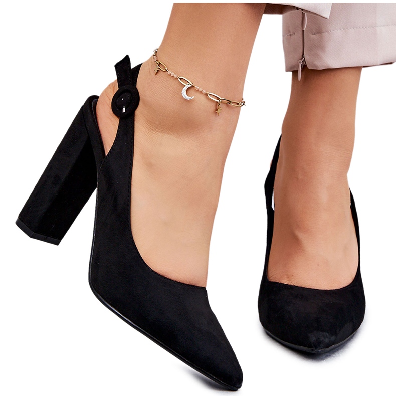 PA1 Bombas de Salto Alto Preto Alanza