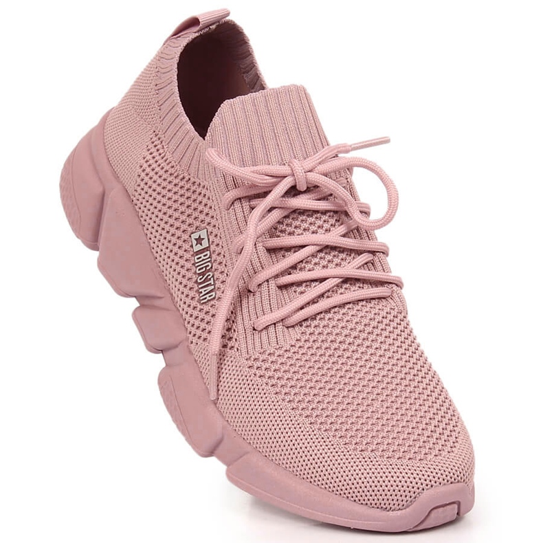 Sapatos esportivos confortáveis ​​femininos rosa pó Big Star JJ274266