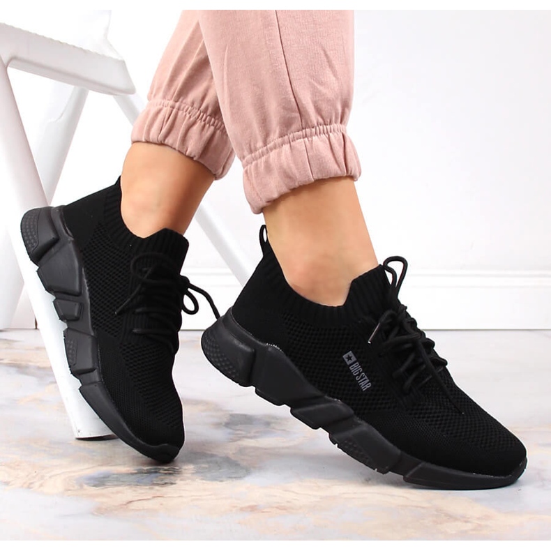 Calçado desportivo preto feminino Big Star JJ274269