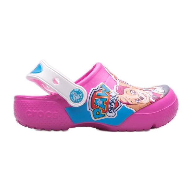 Slides Crocs Fun Lab Paw Patrol Clog Jr 206276-6QQ rosa multicolorido