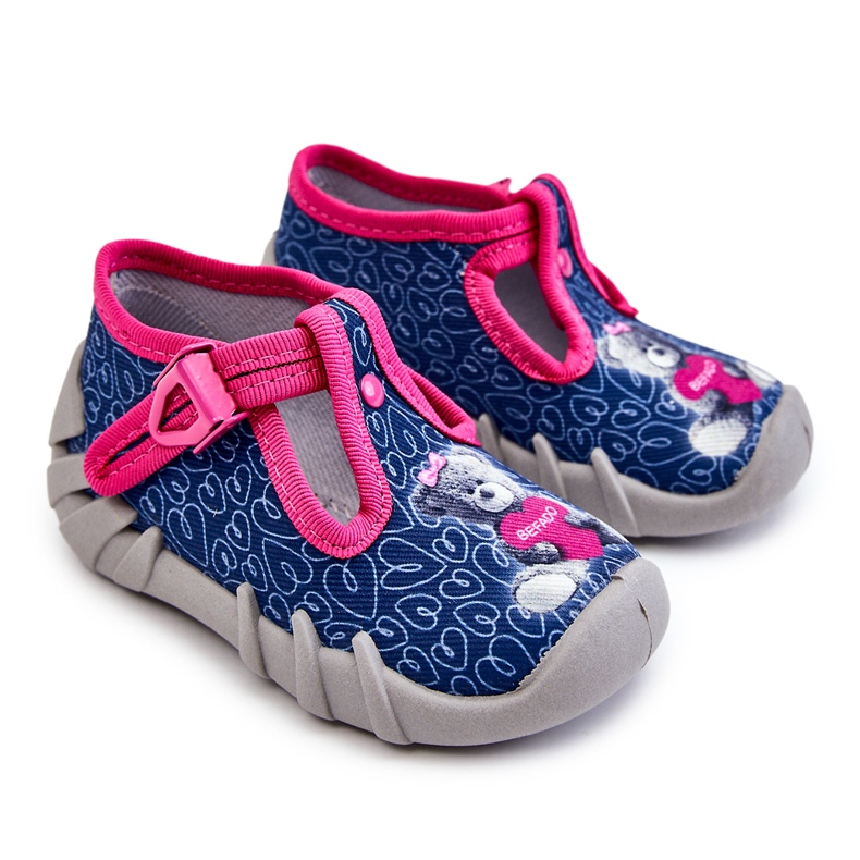 BEFADO S.A. Sapatos Chinelos Urso Befado 110P469 Rosa Marinho azul marinho