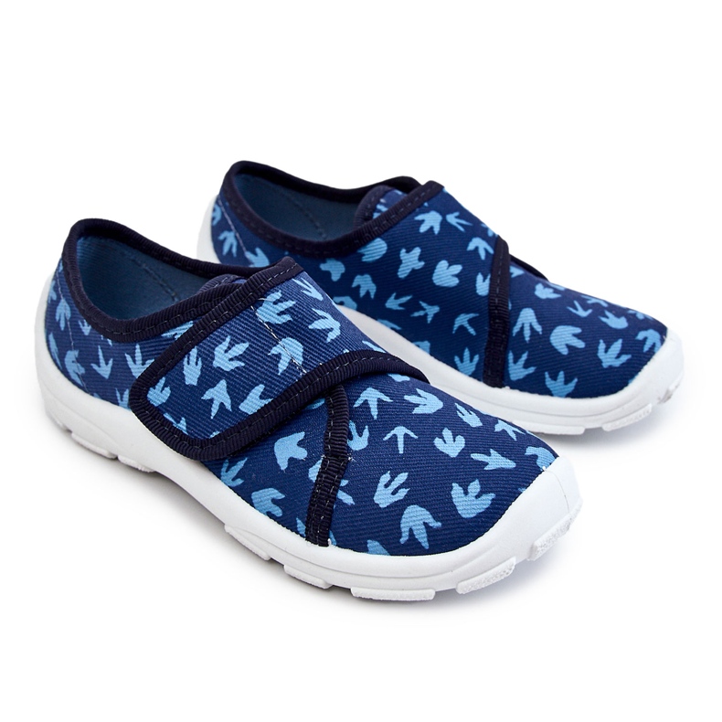 BEFADO S.A. Chinelos Infantis Befado Traços de Dinossauro 974X476 Azul Marinho