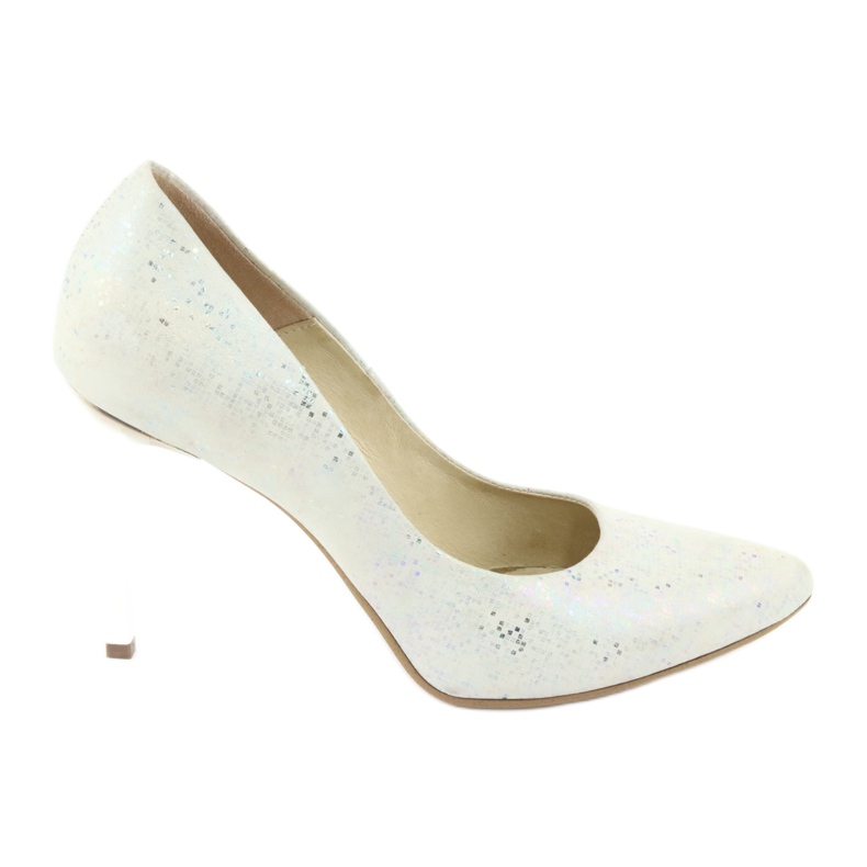 Sapato feminino espinto 456/96 branco multicolorido