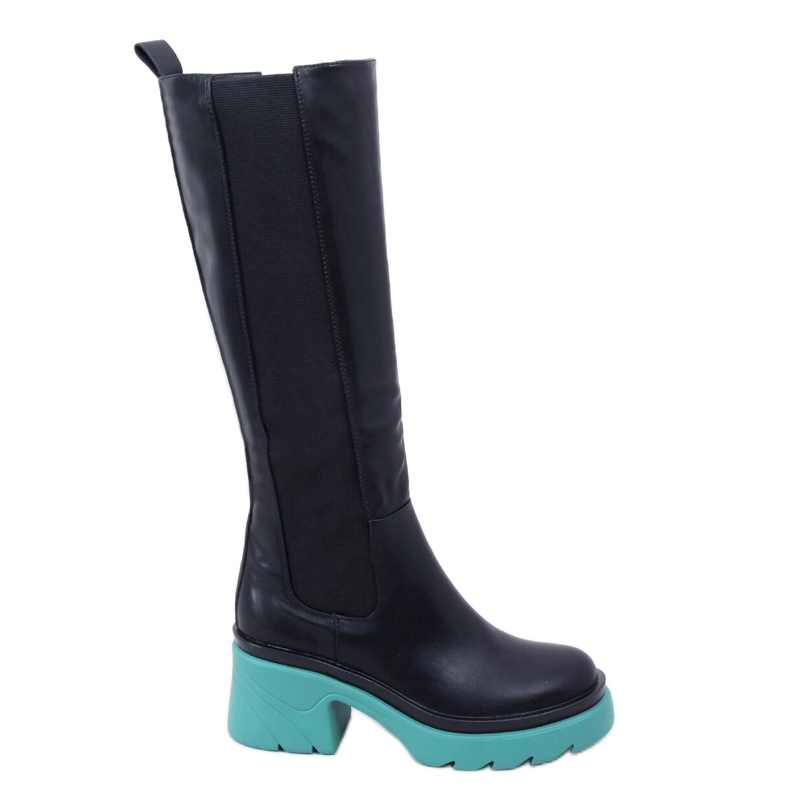 PA1 Botas com sola colorida da Woods BLACK/BLUE preto azul