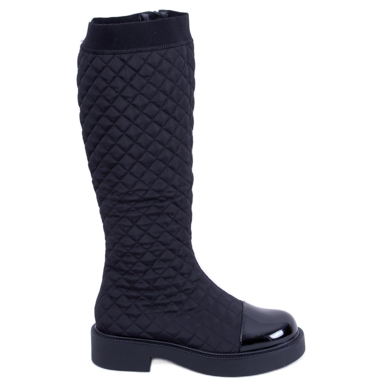 Botas acolchoadas Coco Black elegantes preto