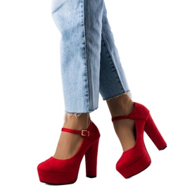 Sapatos de salto alto Nathanael vermelhos