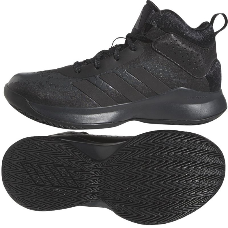 Tênis de basquete Adidas Cross Em Up 5 K Wide GX4694 preto preto