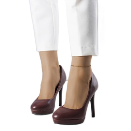 PA1 Sapatos de salto alto bordô da Santino vermelho