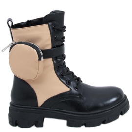 Botas com atacadores Victor Beige bege