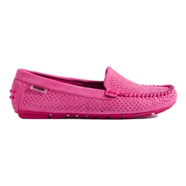 Mocassins femininos vazados Shelovet elástico fúcsia rosa Mocassins femininos vazados Shelovet elástico fúcsia rosa