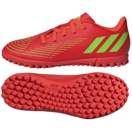 Chuteira Adidas Predator Edge.4 Tf Jr GV8495 vermelho laranjas e vermelhos