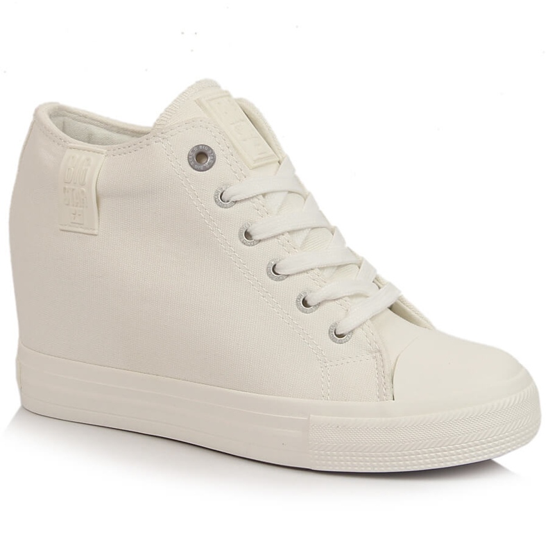 Tênis feminino com cunha branco Big Star LL274035