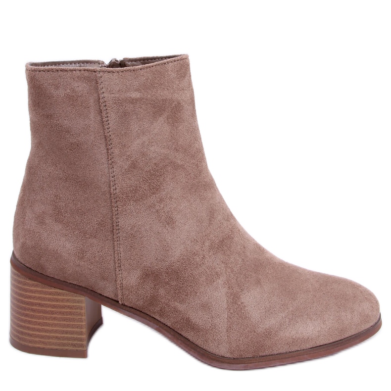 Botas clássicas de camurça Natina Khaki bege