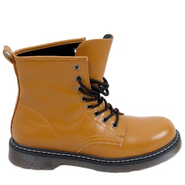 Botas bovver amarelas Carol marrom